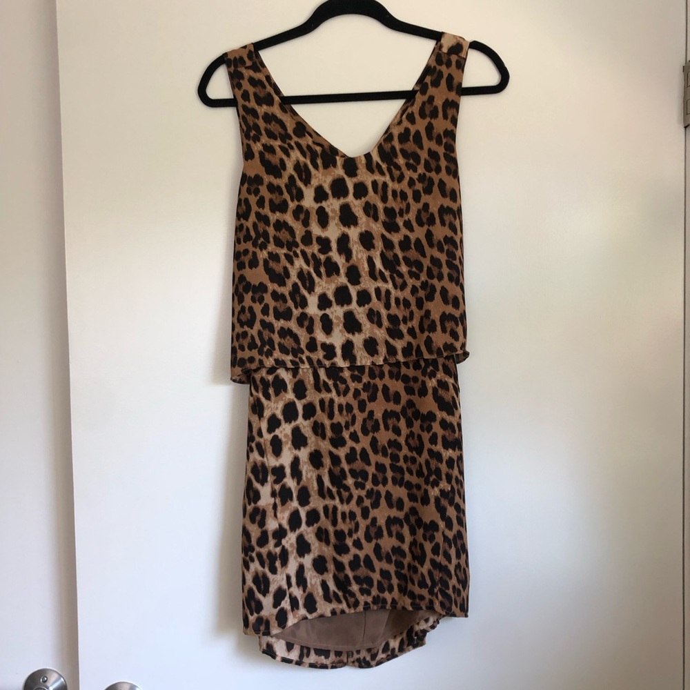 Leopard Print Cutout dress